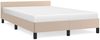 vidaXL Bettgestell mit Kopfteil, Kunstleder, Cappuccino-braun, 120x200 cm Bild 2