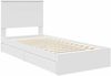 vidaXL Aufbewahrungsbett mit Kopfteil Weiß 90 x 200 cm Holzwerkstoff 3411243 Bild 4