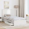 vidaXL Aufbewahrungsbett mit Kopfteil Weiß 90 x 200 cm Holzwerkstoff 3411243 Bild 3