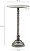 FineBuy Beistelltisch Aluminium 28cm - Kleiner runder Anstelltisch aus Metall silber - Design Wohnzimmertisch - Dekotisch - Couchtisch - Metalltisch Handmade pflegeleicht Bild 3