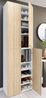 VCM Schuhschrank Lona 919222 Weiß / Sonoma-Eiche H. 220 x B. 70 x T. 40cm Bild 3