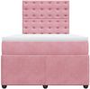 vidaXL Boxspringbett mit Matratze Rosa 120x190 cm Samt 3292303 Bild 4