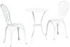 vidaXL Garten Bistro Set 3 pcs Weiß Aluminium 42002384 Bild 2