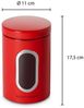 ECHTWERK stilvolle Vorratsdosen Single-Rot, zur Aufbewahrung von Mehl/Zucker/Müsli/Tee, Metalldose mit Luftdichtem Deckel und großem Sichtfenster, Fassungsvermögen 1, 4L Bild 3