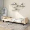 vidaXL Schlafsofa 2-Sitzer mit 2 Kissen Creme Stoff 375836 Bild 3
