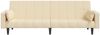 vidaXL Schlafsofa 2-Sitzer mit 2 Kissen Creme Stoff 375836 Bild 5