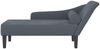 vidaXL Chaiselongue mit Kissen Dunkelgrau Samt 4007589 Bild 3