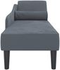 vidaXL Chaiselongue mit Kissen Dunkelgrau Samt 4007589 Bild 4
