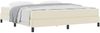 vidaXL Bettrahmen mit Matratze Creme 180 x 200 cm Stoff 3398645 Bild 2