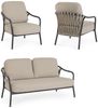 3er Set Garten-Set Gevid - Aluminium Anthrazit, Olefin Taupe, inkl. Kissen Bild 3