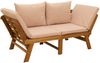 vidaXL 3-in-1 Gartenbank mit Kissen Massives Akazienholz Natur 42027061 Bild 2