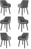 GOEURVANT 1381 Esszimmerstühle 6er-Set, Chenille - Schiefergrau Bild 1