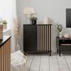 Finori Monza 01D Kommode, schwarz / Dekor Artisan Oak | Kommode für Wohnzimmer | Maß: B x H x T ca. 80 x 90 x 40 cm | Kommode mit 2 Türen Bild 2