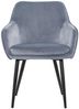 Esszimmerstuhl Polyester Metall Hellgrau Bild 2