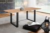Baumkante Esstisch Sheesham naturbelassen 180 x 90 schwarz MAREK 76396973 Bild 2