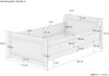Weißes Einzelbett extra hoch 100x200 Zubehör wählbar V-60.42W-10Federleisten Bild 3