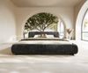 Polsterbettgestell Shona 180x200 cm Teddystoff Grau Bild 2