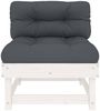 vidaXL Mittelsofas mit Kissen 2 Stk. Weiß Massivholz Kiefer 825458 Bild 5