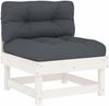 vidaXL Mittelsofas mit Kissen 2 Stk. Weiß Massivholz Kiefer 825458 Bild 4