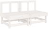 vidaXL Mittelsofas mit Kissen 2 Stk. Weiß Massivholz Kiefer 825458 Bild 3
