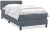 vidaXL Boxspringbett mit Matratze Dunkelgrau 80x220 cm Samt 3317632 Bild 2