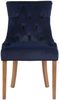 Esszimmerstuhl HILON - Samt Blau 55x58x92 cm Hellbraun | Essstühle Esszimmerstühle Küchenstühle Wohnzimmerstühle Bild 2