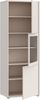 Forte ALICE SPRINGS Vitrine 60 70, moderne Wohnzimmervitrine mit 3 Türen, Glasdetail, Wohnzimmer, Holzwerkstoff, Kaschmir/Beige, 64,8 cm breit x 179,1 cm hoch x 44 cm tief Bild 5