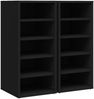 vidaXL Schuhschränke 2 Stk. Schwarz 31,5x35x70 cm Holzwerkstoff 808984 Bild 2