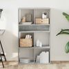 vidaXL Bücherregal Betongrau 66x31x112 cm Holzwerkstoff 860304 Bild 3
