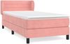 vidaXL Boxspringbett mit Matratze Rosa 90x190 cm Samt 3127528 Bild 2