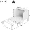 Klappbett Vertikalbett 90x200 cm Weiß Platzsparendes Bett Einzelbett Schrankbett Klappbett System Multifunktionsbett Jugendzimmer Singlebett Kleine Wohnung Stauraum Bett Raumoptimierung Wandbett Bild 4