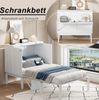 Klappbett Vertikalbett 90x200 cm Weiß Platzsparendes Bett Einzelbett Schrankbett Klappbett System Multifunktionsbett Jugendzimmer Singlebett Kleine Wohnung Stauraum Bett Raumoptimierung Wandbett Bild 3