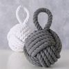 Boltze Türstopper Set Jute Knoten Natur Strick Kugel Stoff Boden 1,5 kg Gewicht mit praktischer Schlaufe (2er Set II) Bild 2