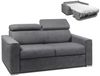 Schlafsofa 2-Sitzer Stoff VIZIR - Grau - Liegefläche: 120 cm - Matratzenhöhe: 14 cm mit Memory Schaum Bild 2