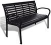 vidaXL Gartenbank 125 cm Stahl und WPC Schwarz 41556 Bild 5