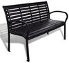 vidaXL Gartenbank 125 cm Stahl und WPC Schwarz 41556 Bild 4