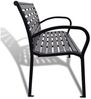 vidaXL Gartenbank 125 cm Stahl und WPC Schwarz 41556 Bild 3
