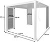Pergola HWC-P65 mit 1x Lamellenwand und 2x Seitenwand, Lamellen-Pavillon, 10cm-Alu-Gestell 3x3m Holzoptik ~ anthrazit Bild 3