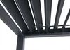 Pergola HWC-P65 mit 1x Lamellenwand und 2x Seitenwand, Lamellen-Pavillon, 10cm-Alu-Gestell 3x3m Holzoptik ~ anthrazit Bild 5