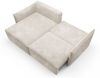 Ecksofa Schlafsofa Sofa MINEA in Stoff Poso Hellgrau Ottomane Links Bild 4