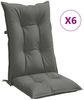 vidaXL Hochlehner-Auflagen 6 Stk. Melange Dunkelgrau 120x50x7 cm Stoff 4002351 Bild 2