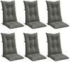 vidaXL Hochlehner-Auflagen 6 Stk. Melange Dunkelgrau 120x50x7 cm Stoff 4002351 Bild 4