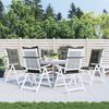 vidaXL Hochlehner-Auflagen 6 Stk. Melange Dunkelgrau 120x50x7 cm Stoff 4002351 Bild 3