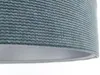 BPS Koncept 0Ex0-006-40 Hängeleuchte TWIST Velourss strukturiert und Satin auf PVC-Basis blau, silber 1xE27 60W H:102 Ø40cm dimmbar Bild 3