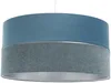 BPS Koncept 0Ex0-006-40 Hängeleuchte TWIST Velourss strukturiert und Satin auf PVC-Basis blau, silber 1xE27 60W H:102 Ø40cm dimmbar Bild 4