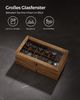 Songmics Uhrenbox mit 12 Fächern, mit Glasdeckel, Massivholz Braun, 19 x 34 x 12,5 cm Bild 4