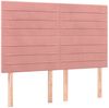 vidaXL Boxspringbett mit Matratze Rosa 140x190 cm Samt 3137904 Bild 5