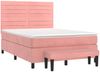 vidaXL Boxspringbett mit Matratze Rosa 140x190 cm Samt 3137904 Bild 3