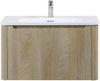 Badplaats Badmöbel Set mit Waschbecken und Unterschrank Tundra 80x48 cm Eiche Hell - Waschbeckenunterschrank mit Soft-Close und Waschbecken, Vorgemontiert Bild 4