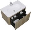 Badplaats Badmöbel Set mit Waschbecken und Unterschrank Tundra 80x48 cm Eiche Hell - Waschbeckenunterschrank mit Soft-Close und Waschbecken, Vorgemontiert Bild 2
